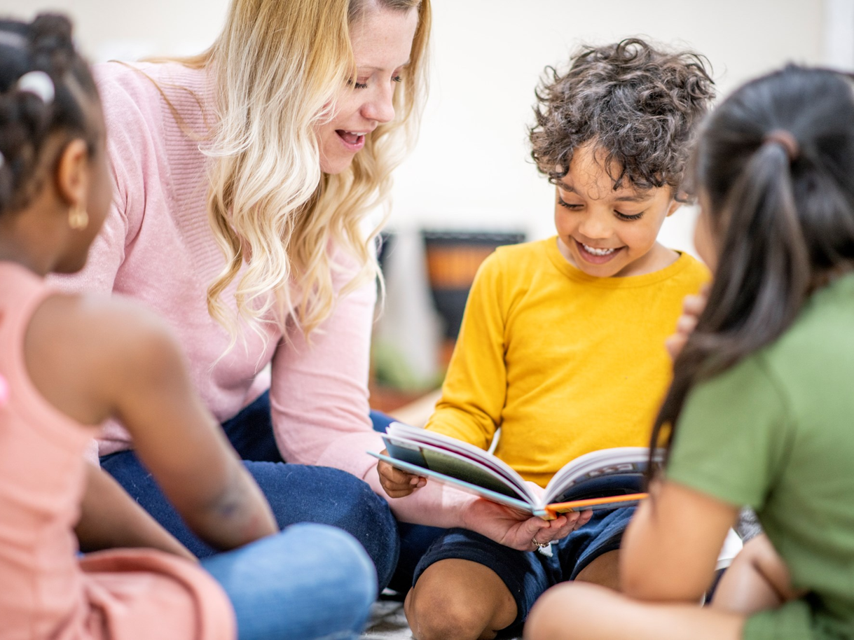 A Group of School Children in the Classroom